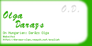 olga darazs business card