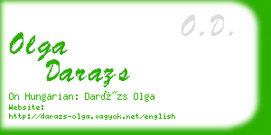 olga darazs business card